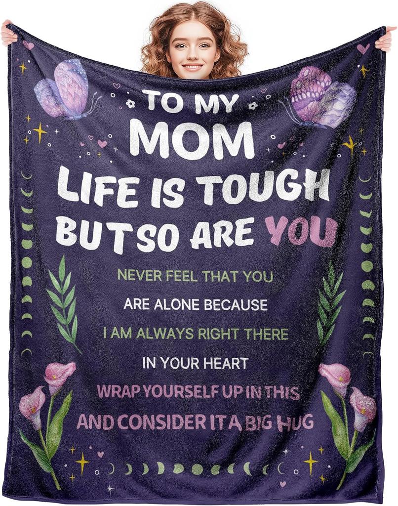 Soft Flannel Throw Blanket for Mom  Perfect Gift for Mothers Day Birthday Christmas   x