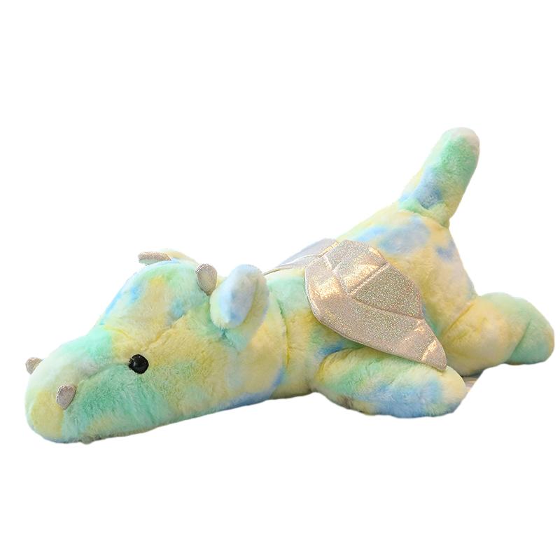 

Летающий Дракон Красочная Плюшевая Игрушка Подушка Подушка Тай-дай Динозавр Кукла Декор Комнаты 95cm зелёный