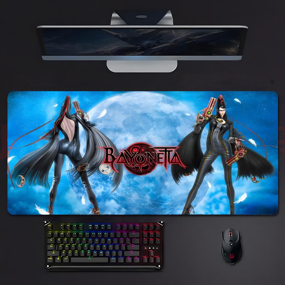 Cool Action Game Bbayonetta Mouse Pad Mousepad Large Gaming Lockedge Thickened Pc Table Desk Mat