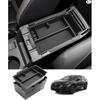 2 Layer Center Console Organizer for Vehicle, Durable ABS A Styles-Double Layer