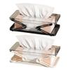 Clear Tissue Box Holder Spring-loaded Tissue Dispenser Transparent Desktop Tissue Box Cover for Home Office Bathroom Car