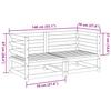 2 piece Garden Sofa Set Pressure Treated Pine Wood