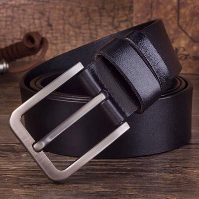 Men'S Belt Pure Cowhide Pin Buckle Belt Leather Belt High-Quality Cowhide Casual