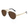 Cartier Brown Pilot Men S SunglaSSeS ct0476S 008 59