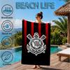 Football Club Emblem Beach Towel, Microfiber Beach Towel, Perfect For Pool, Beach, Travel, Home Decor Beach Party Fan gifts