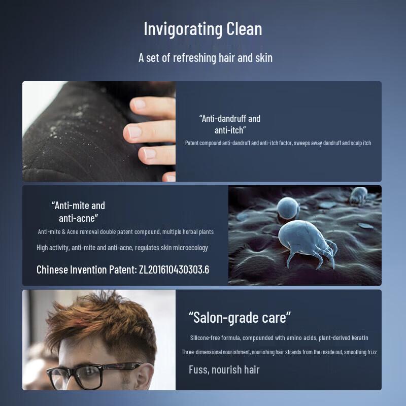 Hefengyu Men's 3-in-1 Hair & Body Care Set