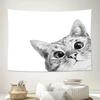 Cat Tapestry Wall Hanging Anime Aesthetic Japanese Kawaii Home Decor Vintage Wall Art for Living Room Bedroom
