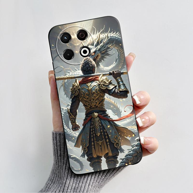 For Tecno Spark 30 Pro Case Black Myth Wukong Painted Phone Cases For Tecno Spark 30Pro 4G KL7 Back Cover Soft Slim TPU Fundas
