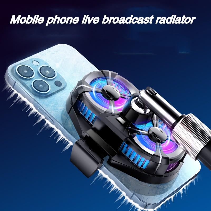 Live Broadcast Semiconductor Cooler Gaming Mobile Cooling Fan Phone Cooler Radiator Grip Cooling Fan SL07 Temperature Display
