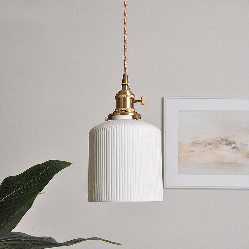 Japanese retro wall brass ceramic simple Nordic porch bar hand made Zen tea room bedroom headboard chandelier