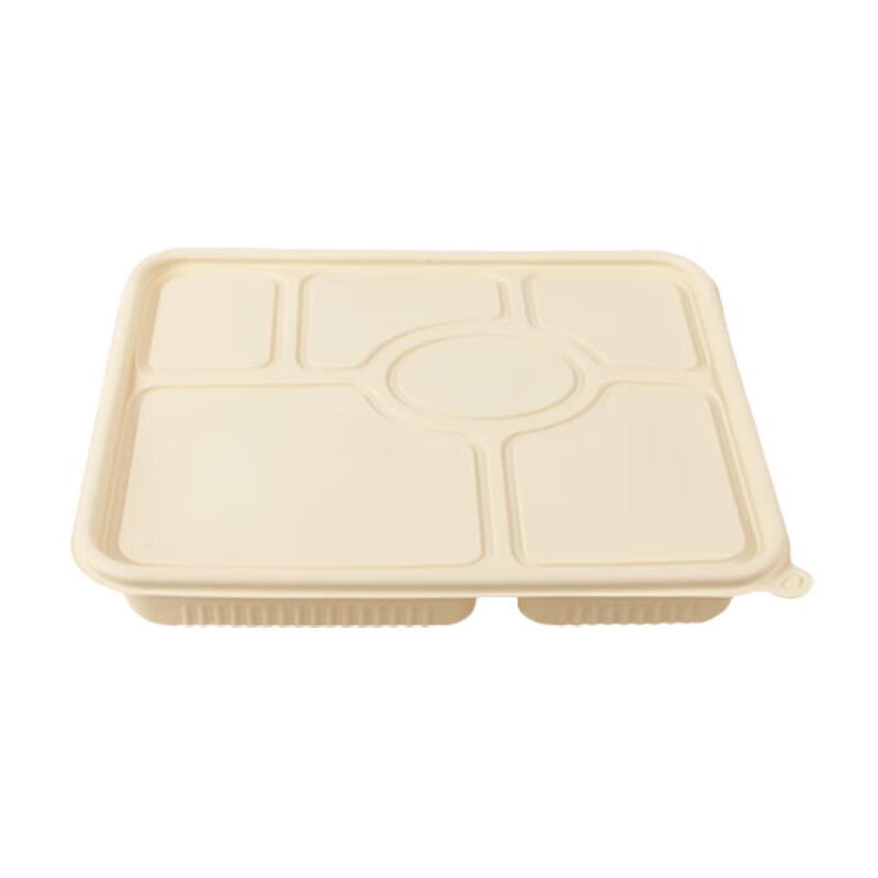 Eco-Friendly 6-Compartment Corn Starch Disposable Food Container