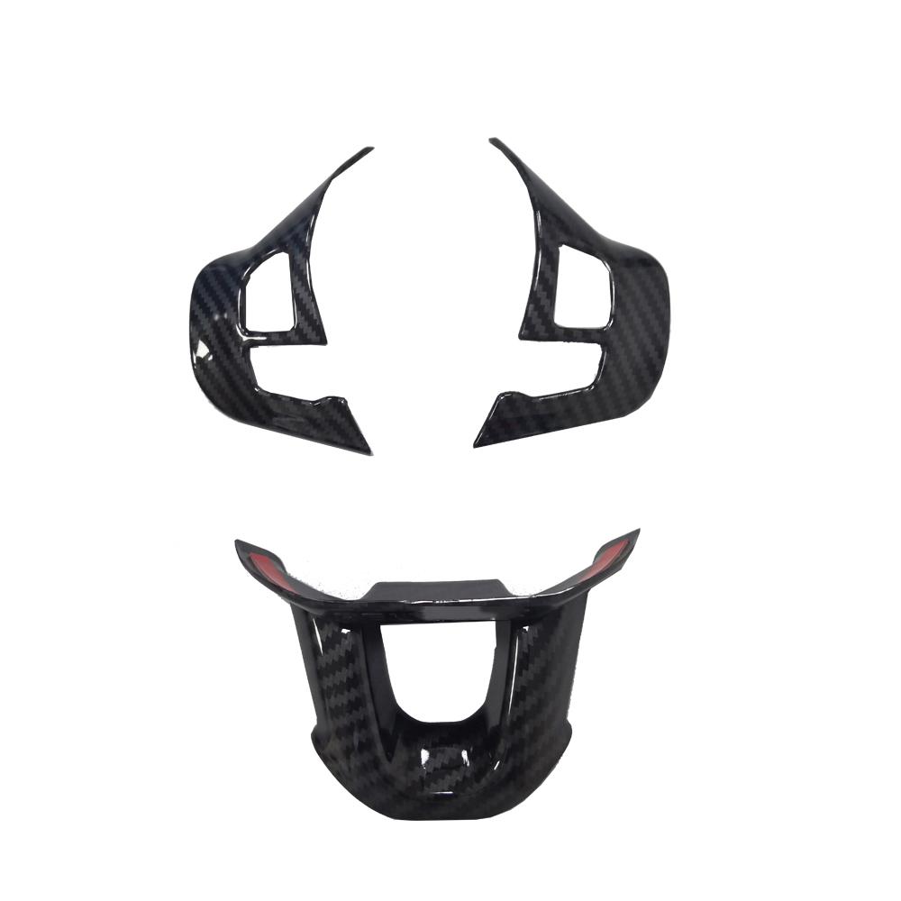 Karbonové vlákno obložení volantu samolepky Emblém pro Peugeot 2008 208 Dekorace interiéru vozu