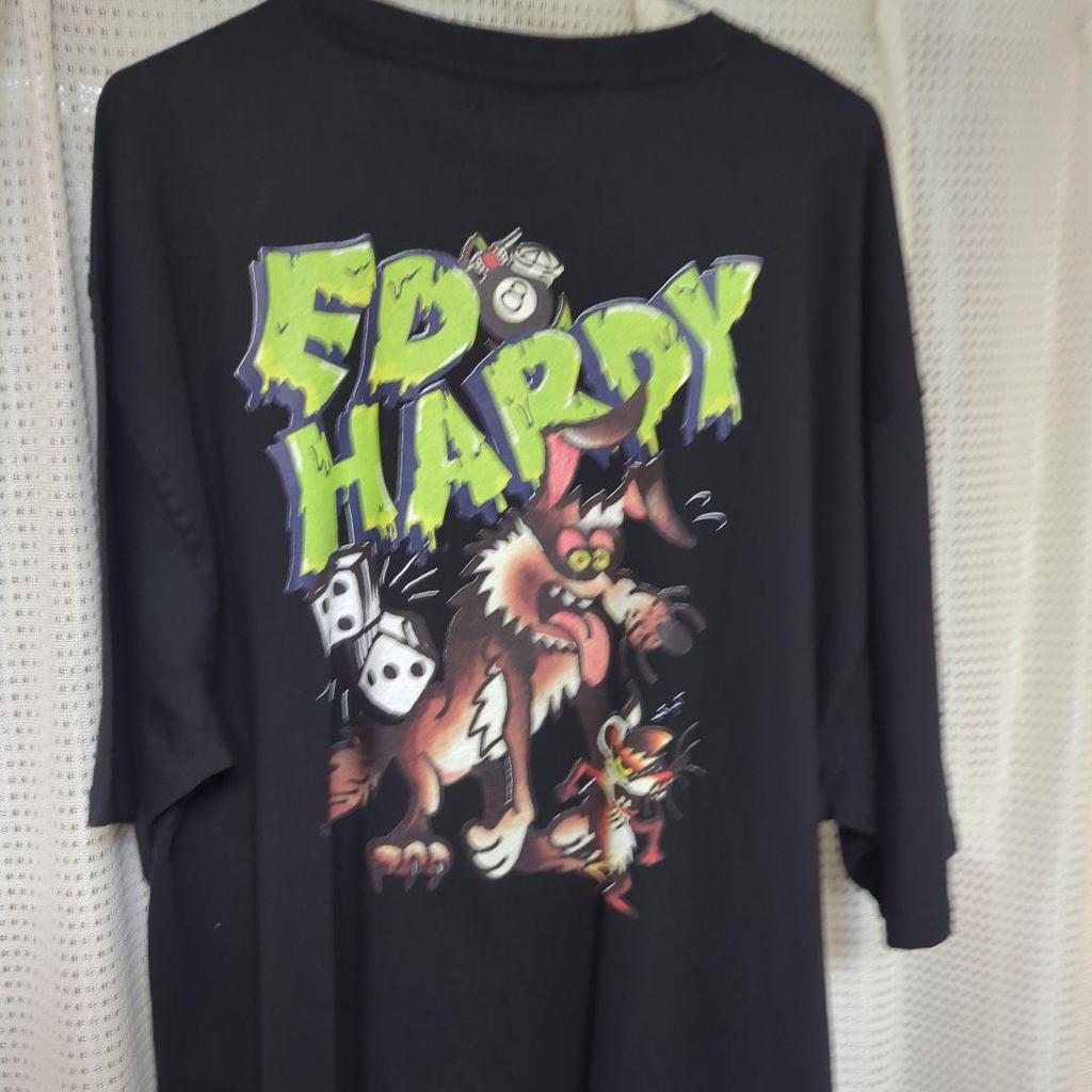 [USED] ED HARDY Big Silhouette T-shirt Black