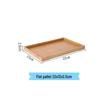 Japanese-Style Bamboo and Wood Tea Tray: Solid Rectangular Serving Tray for Restaurants and Homes