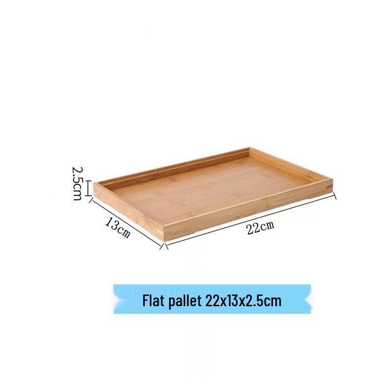 Japanese-Style Bamboo and Wood Tea Tray: Solid Rectangular Serving Tray for Restaurants and Homes