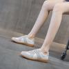Su Yinyin German Training Shoes Women's 2025 New Casual Sports Shoes Retro Soft Leather White Shoes Flat Single Shoes Summer