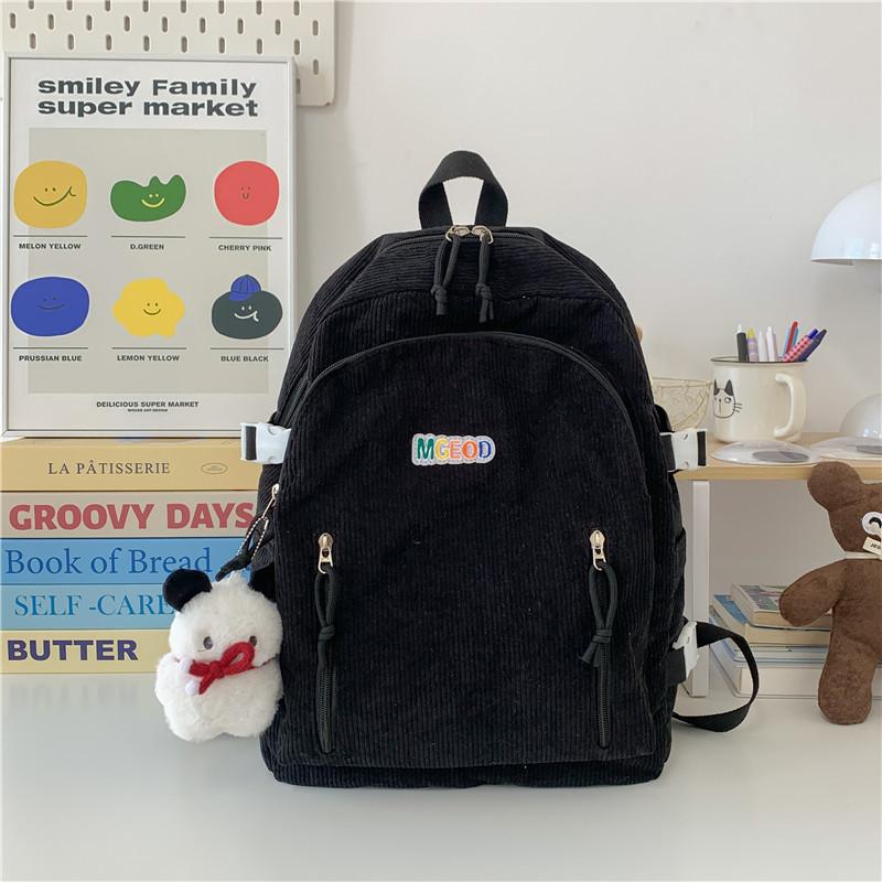 School bag female ins Japanese casual girl primary school student backpack junior high school student high school student cute girl backpack tide