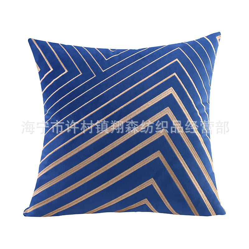 Modern Nordic Geometric Striped Sofa Back Cushion - Light Luxury Style