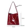 Mode Patent Leder Frauen Schulter Taschen Vintage Weibliche Casual Tote Handtaschen Große Kapazität Damen Einkaufstasche
