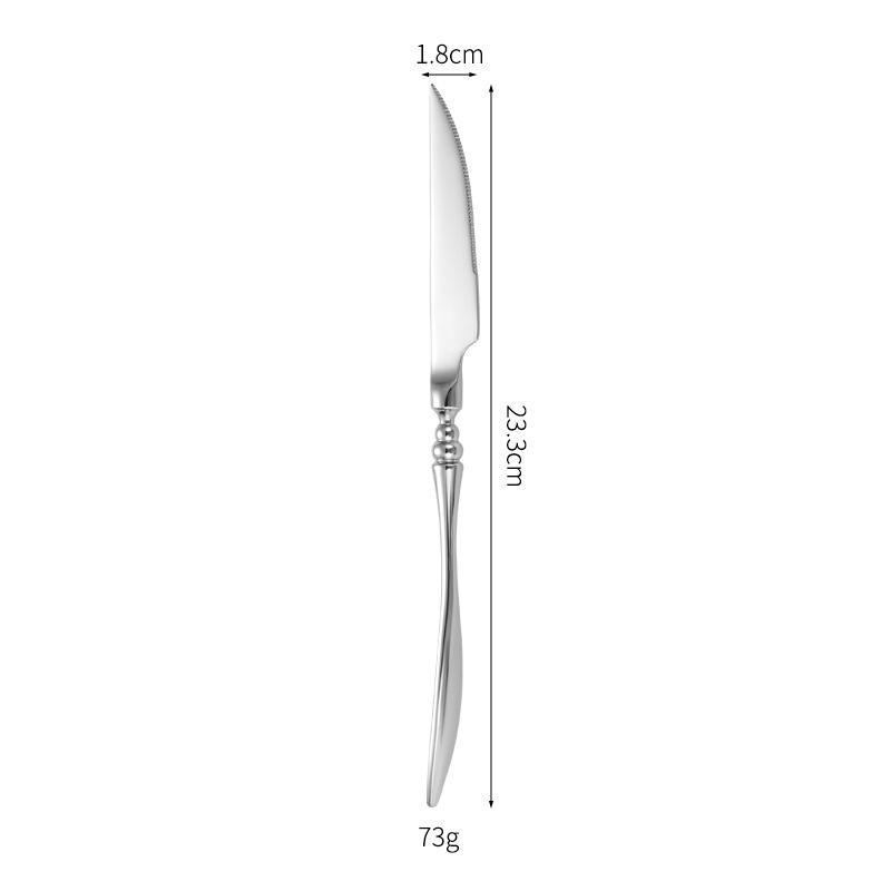 French 304 Stainless Steel Cutlery Sets Heavy Fork Spoon Knife Table Full Service Table Wedding Decoration Utensils Kitchen
