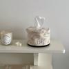 INS Bowknot Tissue Paper Storage Box Table Decor Tissue Storage Roll Paper Tissue Case Holder Space-saving Tissue Bag Home