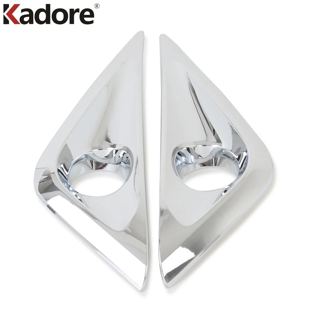 Front Fog Light Lamp Cover Trim For Toyota Rush 2018-    2024 Carbon Fiber Car Foglight Bezel Trims Accessories ABS Chrome