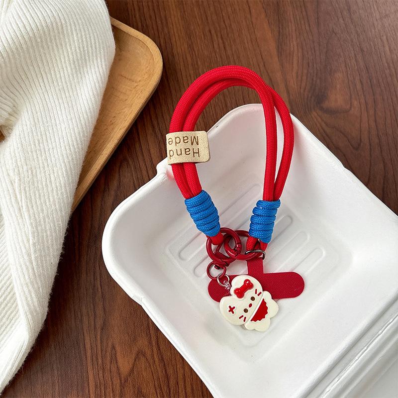 Cartoon Kt Cat Cute Girl Heart Mobile Phone Lanyard Portable Rope Wristband Creative Bold Chain Pendant Women'S Lanyard
