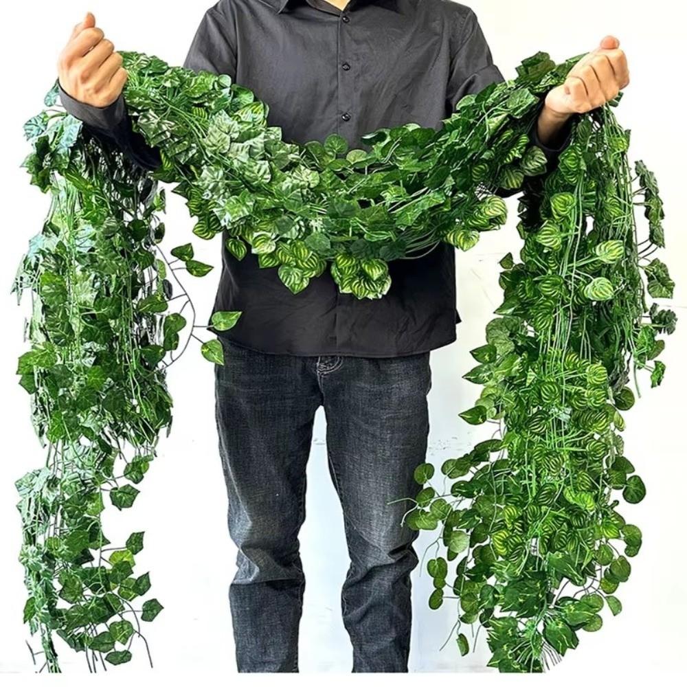 Plastic Artificial Ivy Vines Green Leaves Artificial Ivy Garlan  Wedding Party Decor