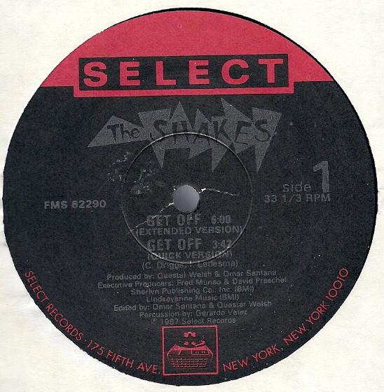 

12inch Record SHAKES - Get Off FMS62290 Select Records 1987 US Dance & Electronica Used