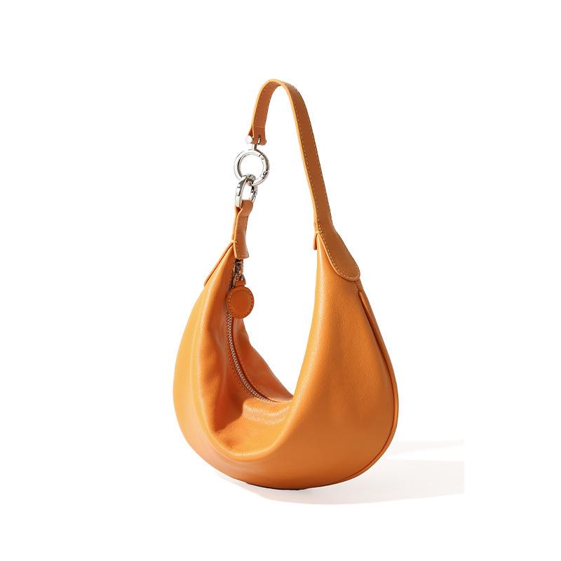 Leather Women's Bag Spring Ladies Shoulder Bag Lazily Large Capacity Hand-held Dumpling Bag Women