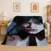 Coperta morbida in flanella W-Wednesday TV, Coperta accogliente per letto, Divano, Divanetto, Camera da letto, Soggiorno, Viaggio, Picnic, Bambini, Campeggio
