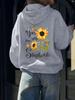 2025 Women's Sun Print Hoodie: Loose Fit, Long Sleeve Winter Pullover
