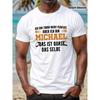 Men'S Casual Short Sleeve T-Shirt | I'm Not Perfect, But I'm Michael Funny German Quote, Black With Orange & White Print, Lightweight