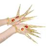 Fashion Indian Thai Golden Finger Bracelet Shining Red Crystal Girl'S Belly