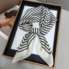 New Versatile Imitation Silk with Suit Silk Scarf Fashionable Women's Small Square Silk Scarf French Spring and Autumn Scarf