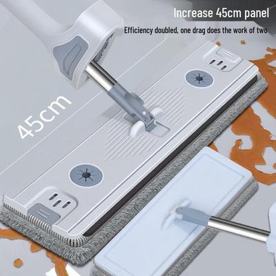 Foldable Flat Wet/Dry Mop with Bucket - Hands-Free, Free Shipping