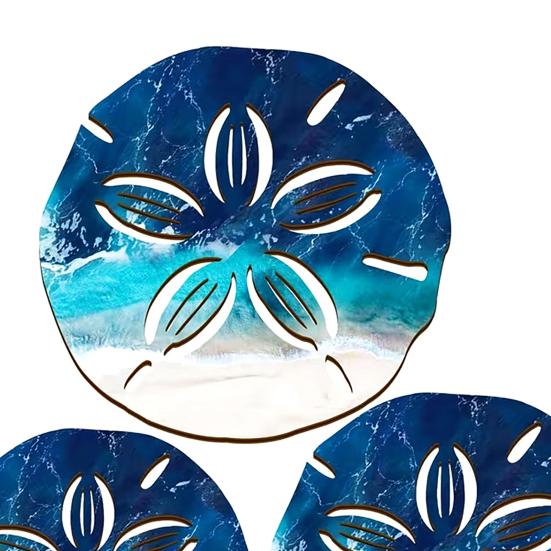 Decorazione da Parete con Monete Ornamenti in Legno Ecologici Tema Oceano Design Artistico Arte da Parete per Soggiorno Camera da Letto Studio