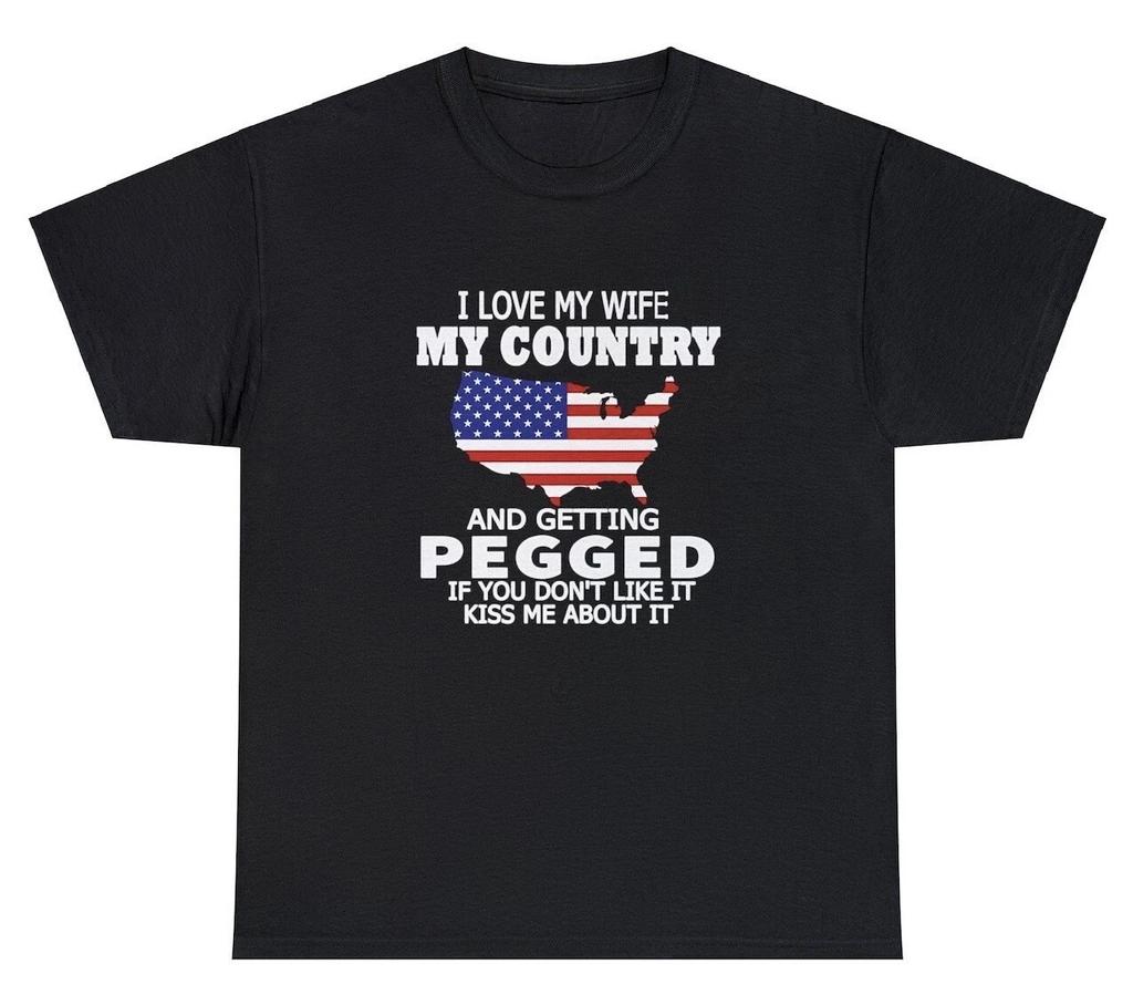 Ich liebe meine Frau mein Land und gefickt werden T-Shirt Lustiger Witz Beleidigendes Shirt