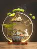 Flowing Water Backflow Incense Fountain & Humidifier - Perfect for Home, Office, or Gift Decoration.