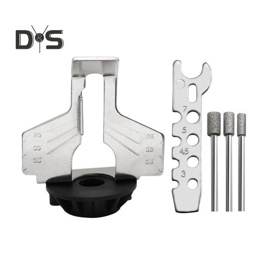 

Аксессуары для заточки цепной пилы Регулируемый простой в использовании комплект насадок для заточки цепной пилы Инструменты для домашнего сада чёрный