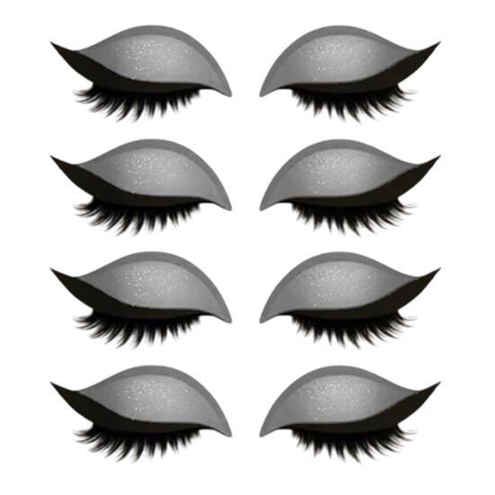 1/2/3/4/5 Pairs Lazy Eye Shadow Eyelash Patch 2-in-1 Eyeshadow Eyelashes Makeup Stickers