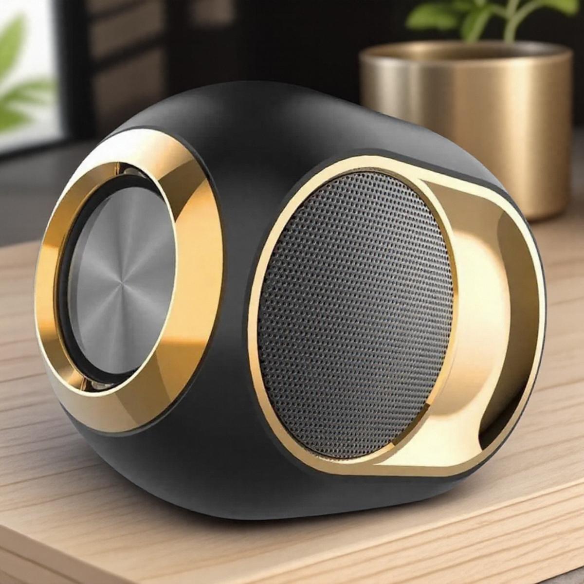 

Портативна бездротова Bluetooth колонка TWS Стерео Аудіо 3D Бас Водонепроникна Hands-Free Дзвінок Аксесуари Музичний Плеєр чорний