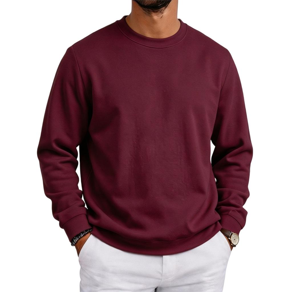 Felpa da uomo con girocollo Vestibilità ampia Colore Casual Uso quotidiano