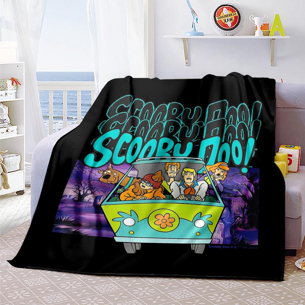 Halloween fantasy comedy adventure cartoon movie Scooby-Doo blanket soft home furnishing nap decoration four seasons warm Sherpa blanket U4