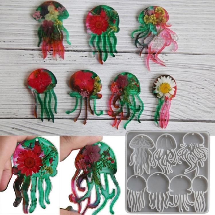 Professional Grade Silicone Jellyfish Pendant Mold For Long Lasting Use In DIY Artisanal Jewelry Production