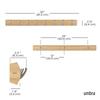 Official Umbra Wall Wall Hanger Storage Flip Natural Hooks, Hooks, Wooden, Modern, Casual, Organizing, Space-Saving, 8-Row Hook, 2318858390,