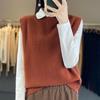 Women's Cashmere Vest Qinghe Cashmere 30% Cashmere 70% Wool Women's Autumn and Winter Cashmere Vest Soft and Warm