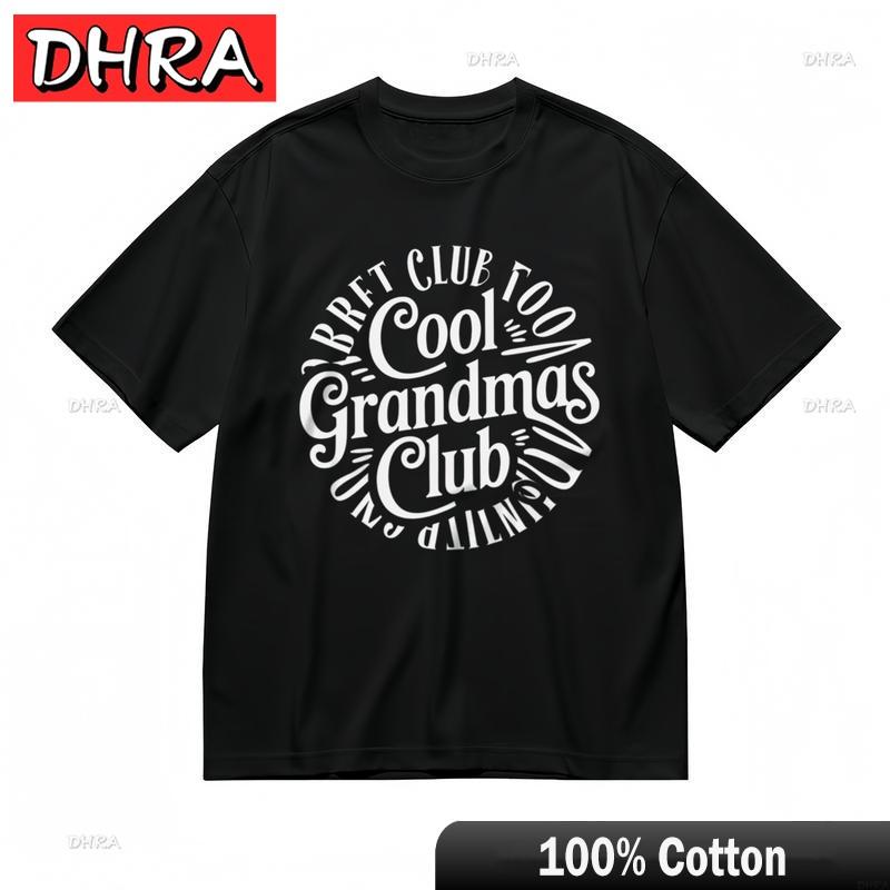 Unisexs Fashion Comfy Classic TShirt Retro Font Grandparent Club Design Tee Classic TShirts Tshirts for Summer TShirt Boys 4XL