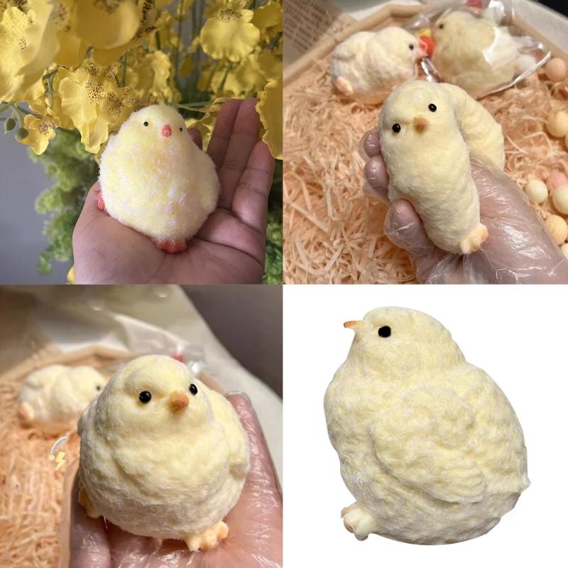 Squeeze Chick Decompression Soft Vent Toy Stretch Novelty Chick Toy for Adult Stress Relief Toy Student Hand Squeeze Toy