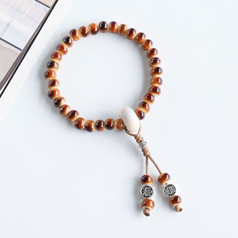 

Новый китайский стиль студенческий браслет художественные фарфоровые бусины Цзиндэчжэнь плетеный шнурок этнический стиль керамический браслет женский легкая роскошь продвинутый Caramel